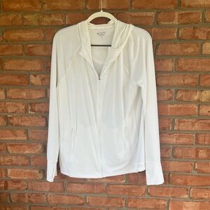 Athleta Pacifica Relaxed Zip Jacket with UPF, White